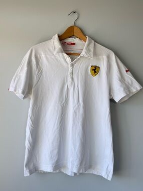 (L) women’s Luxe Motorsport style puma Ferrari polo
